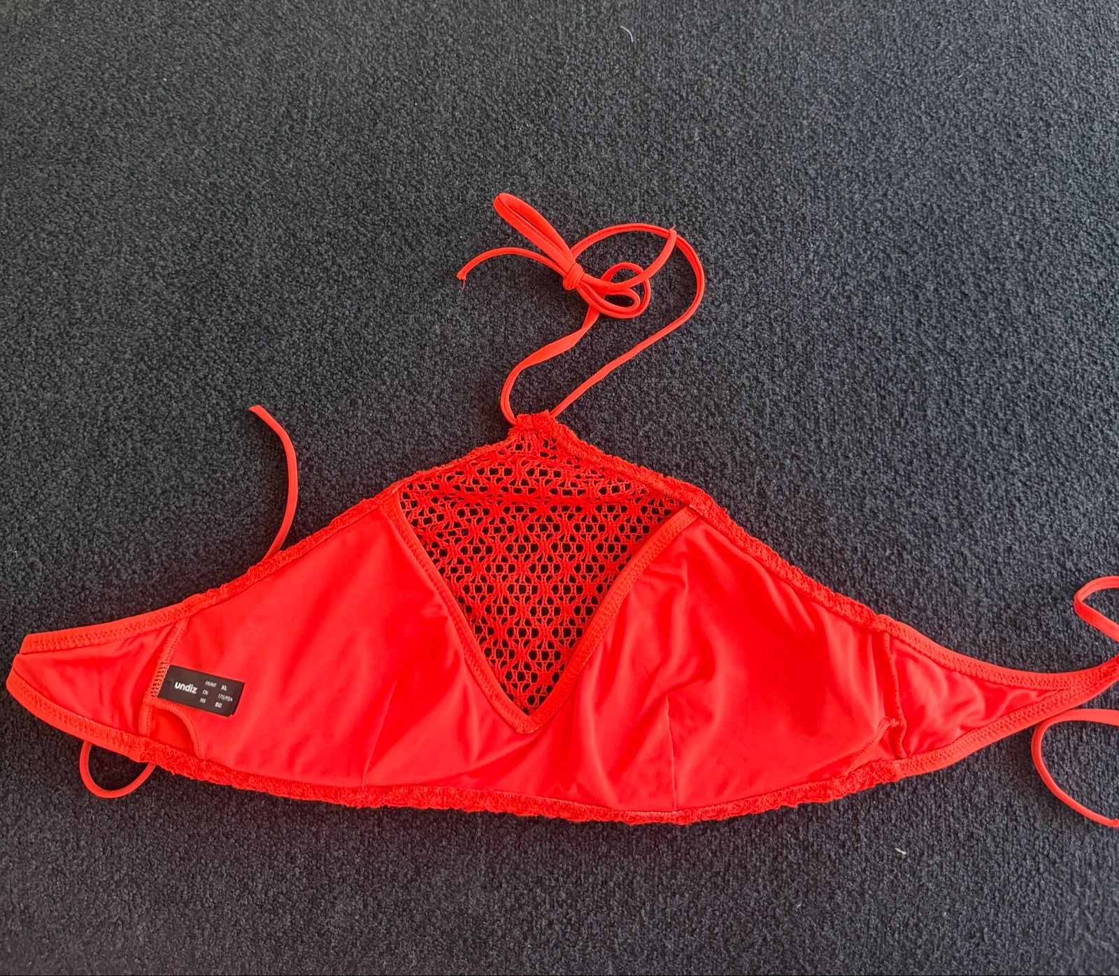 Coraline red lace Undiz bra top – Size XL – photo 2